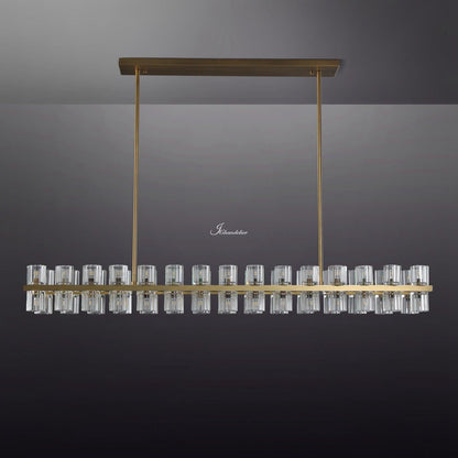 Auraline Crystal Rectangular Chandelier 54"