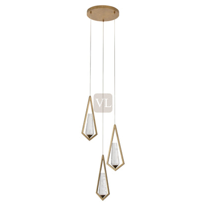 Geometric Crystal Drop Chandelier