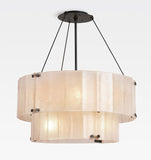 Willamette Glass Round Chandelier 2-Tier 32''