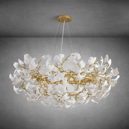 Ginkgo Leaf Branch Chandelier