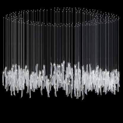 Linear Tube Cluster Chandelier