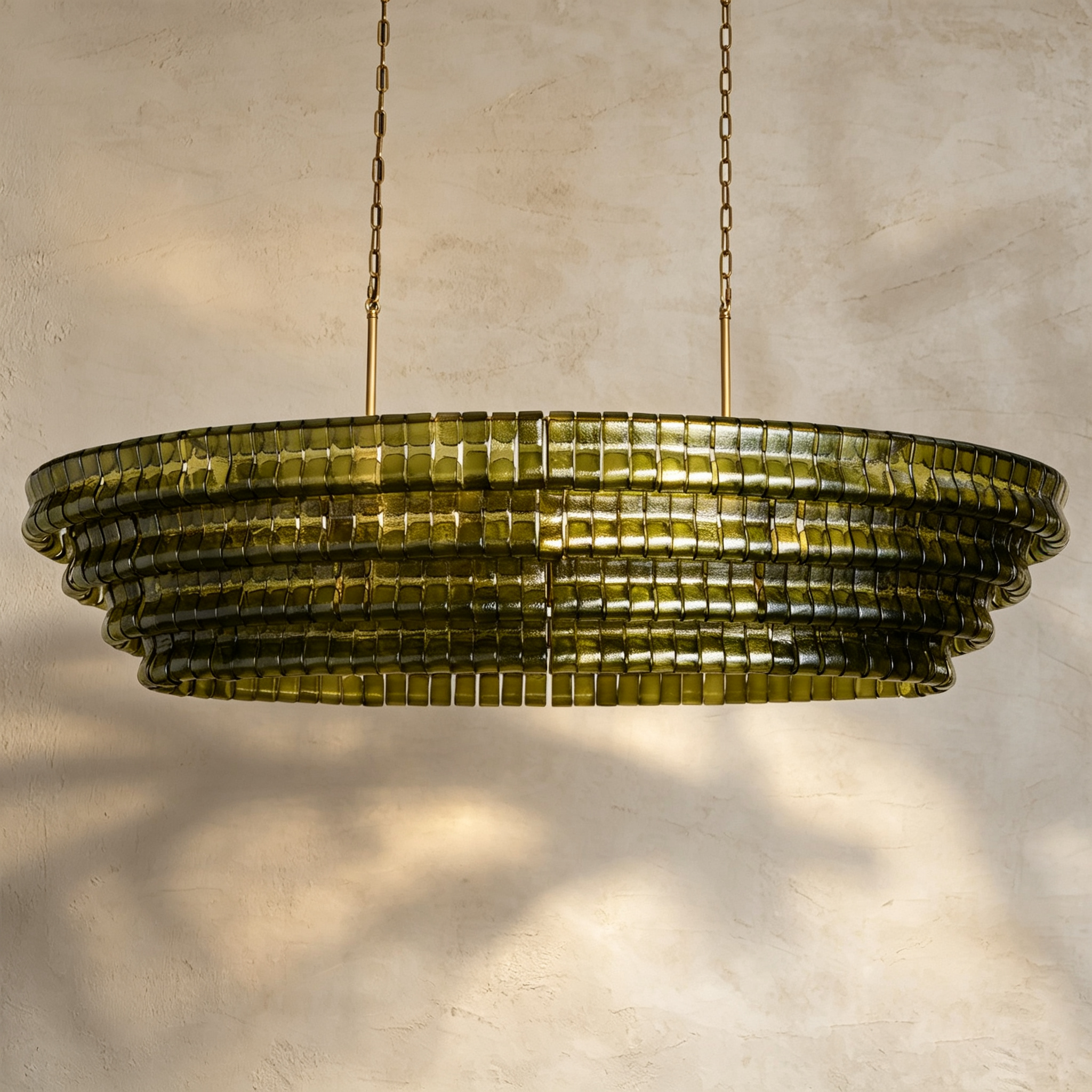Glacien Oval Chandelier 54"W/65"W