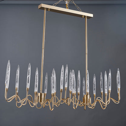 Brass Glass chandelier Ceiling light