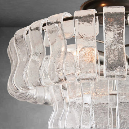 Denise Ghiaccio Glass Flush Mount Chandelier