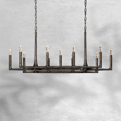 Thalen Forged Linear Chandelier 54" 72" 96"