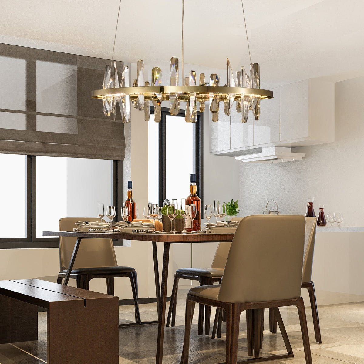 Mira Ring Crystal Chandelier