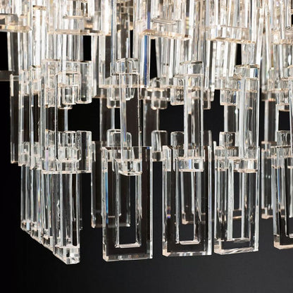 Marige K9 Crystal Rectangular Chandelier 60"
