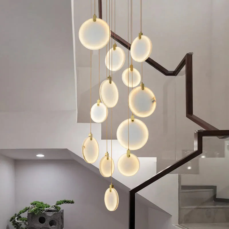 Nirvana Marble disc Round Chandelier