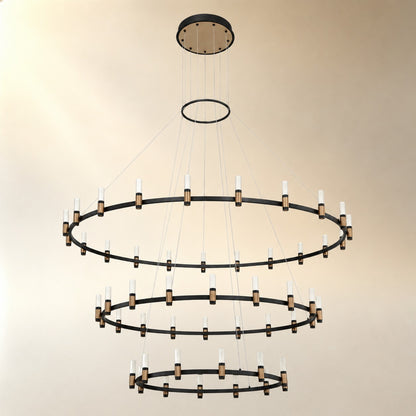 3-Tier Round LED Chandelier