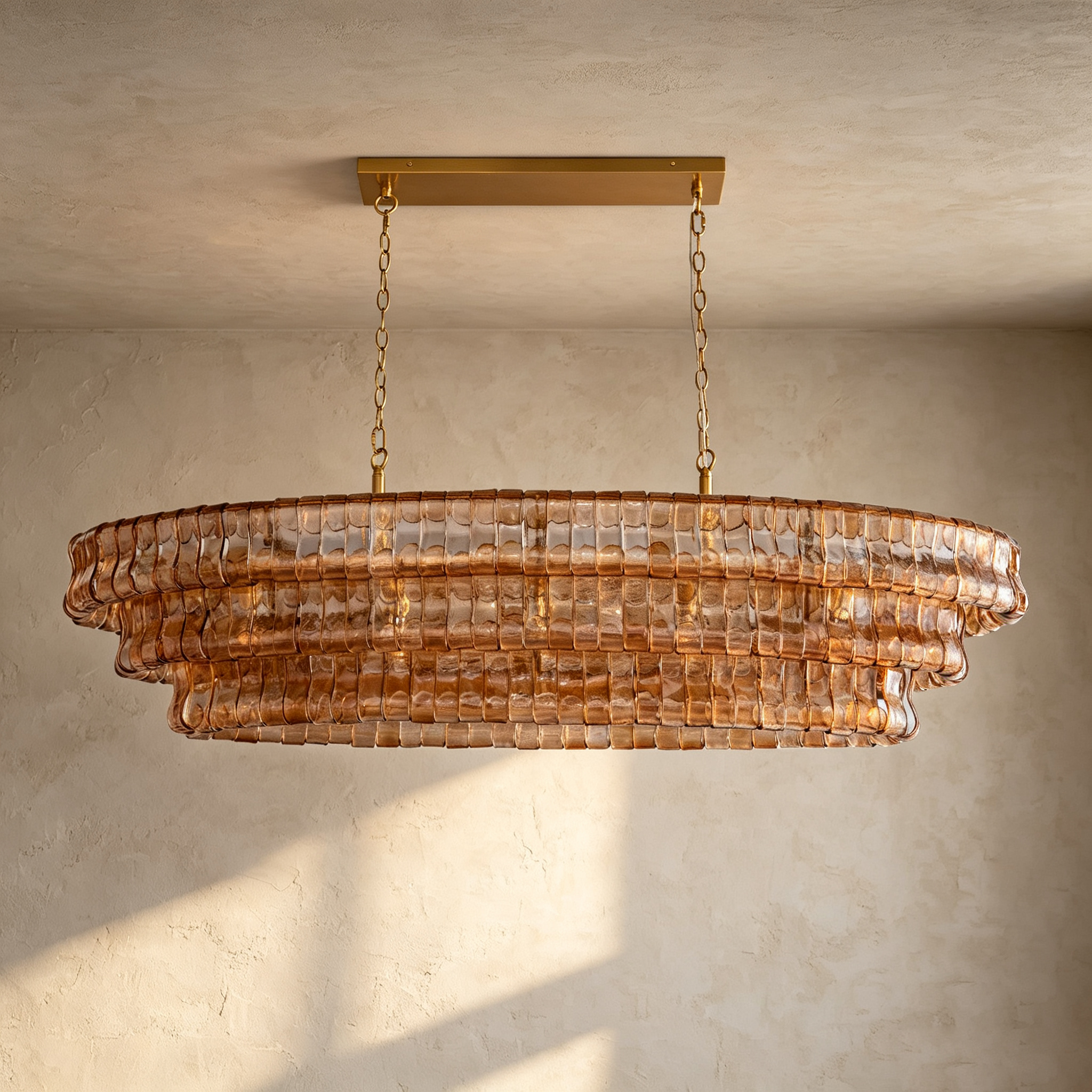 Glacien Oval Chandelier 54"W/65"W