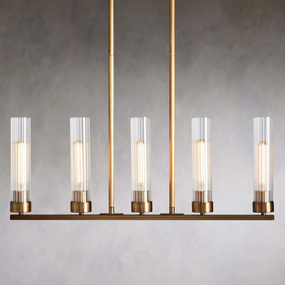 Andreas Modern Glass Linear Chandelier