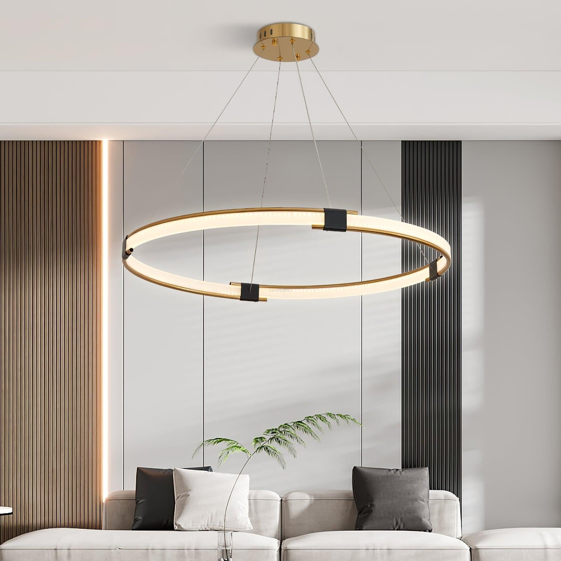 Gold Round Ring Chandelier