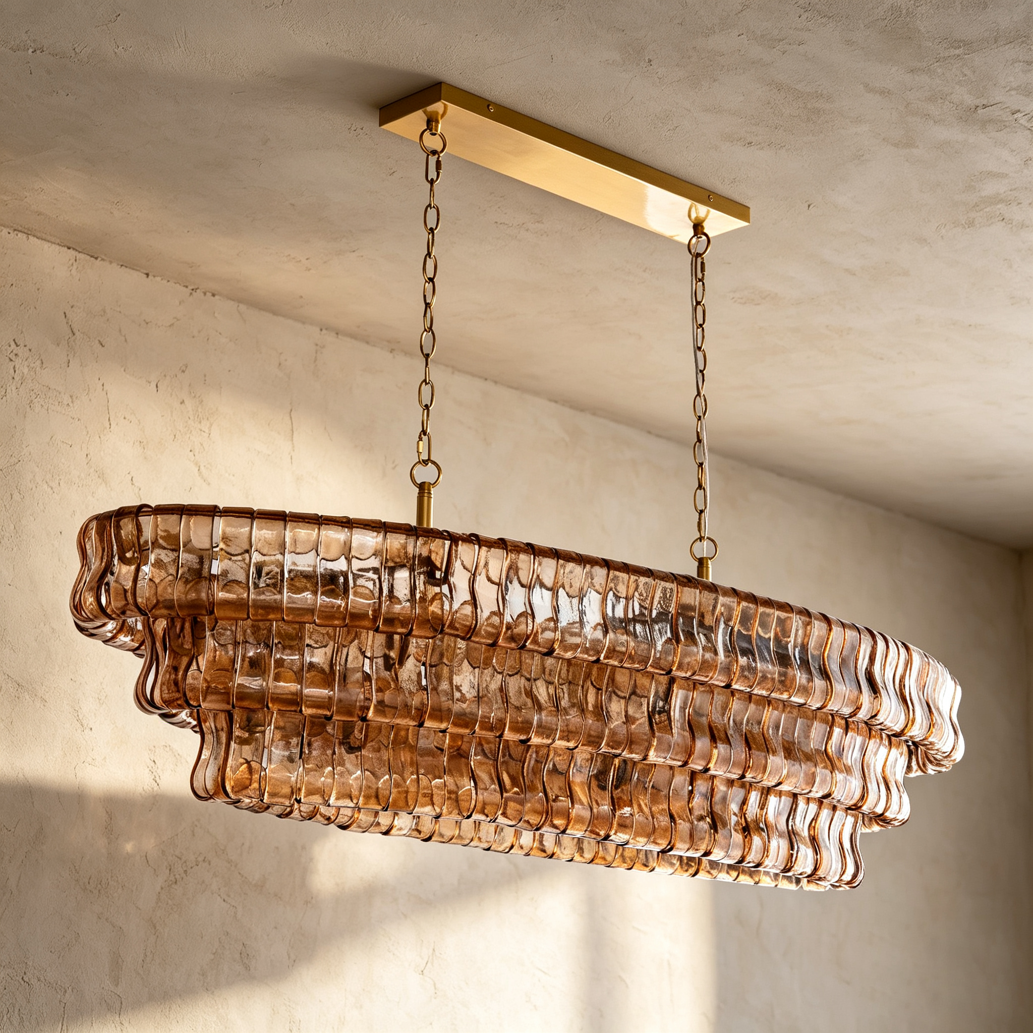 Glacien Oval Chandelier 54"W/65"W