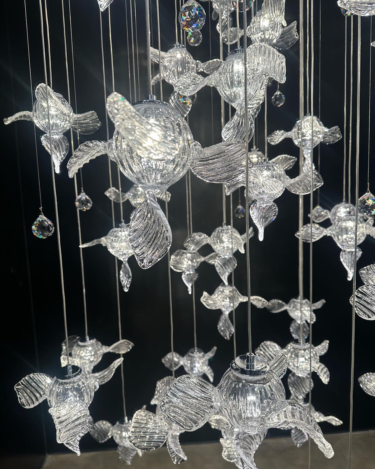 Modern Art Design Propeller-like Crystal Chandelier for Staircase/Villa/Foyer/High-ceiling Space