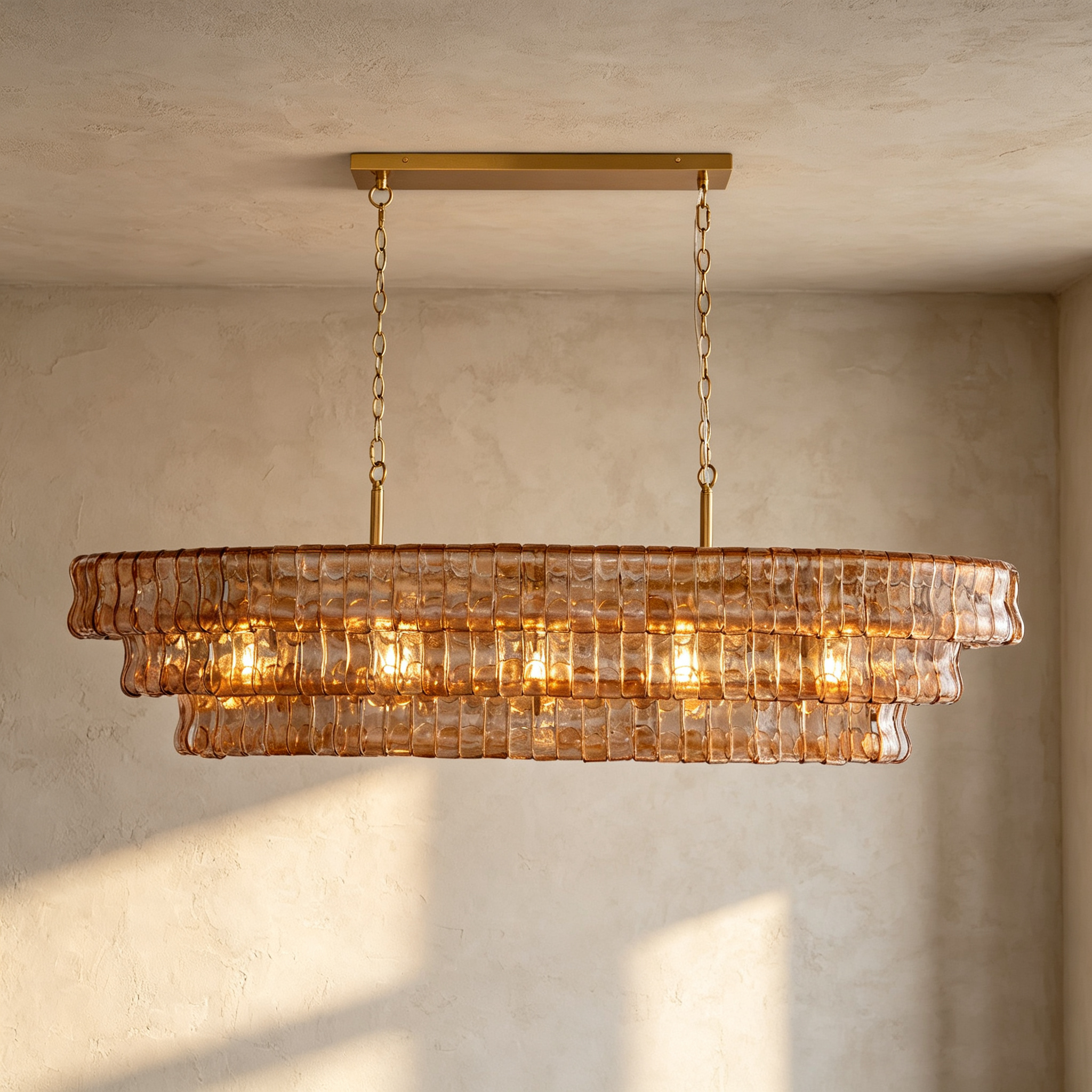 Glacien Oval Chandelier 54"W/65"W