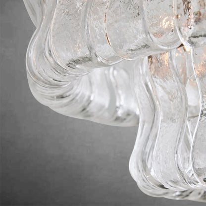 Denise Ghiaccio Glass Flush Mount Chandelier