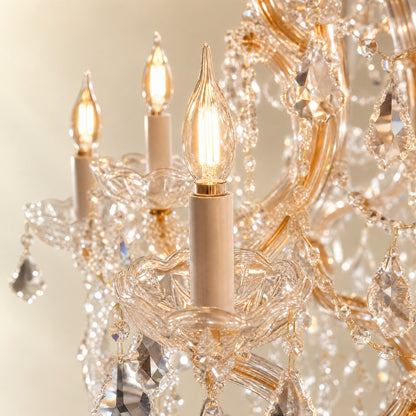 35.4" 24-Light Maria Theresa Crystal Chandelier - Gold