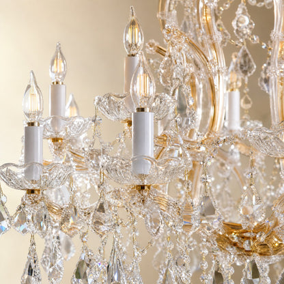 35.4" 24-Light Maria Theresa Crystal Chandelier - Gold