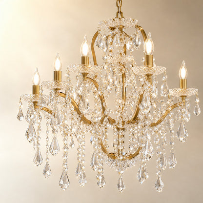 37.4" 24-Light Maria Theresa Crystal Chandelier - Gold