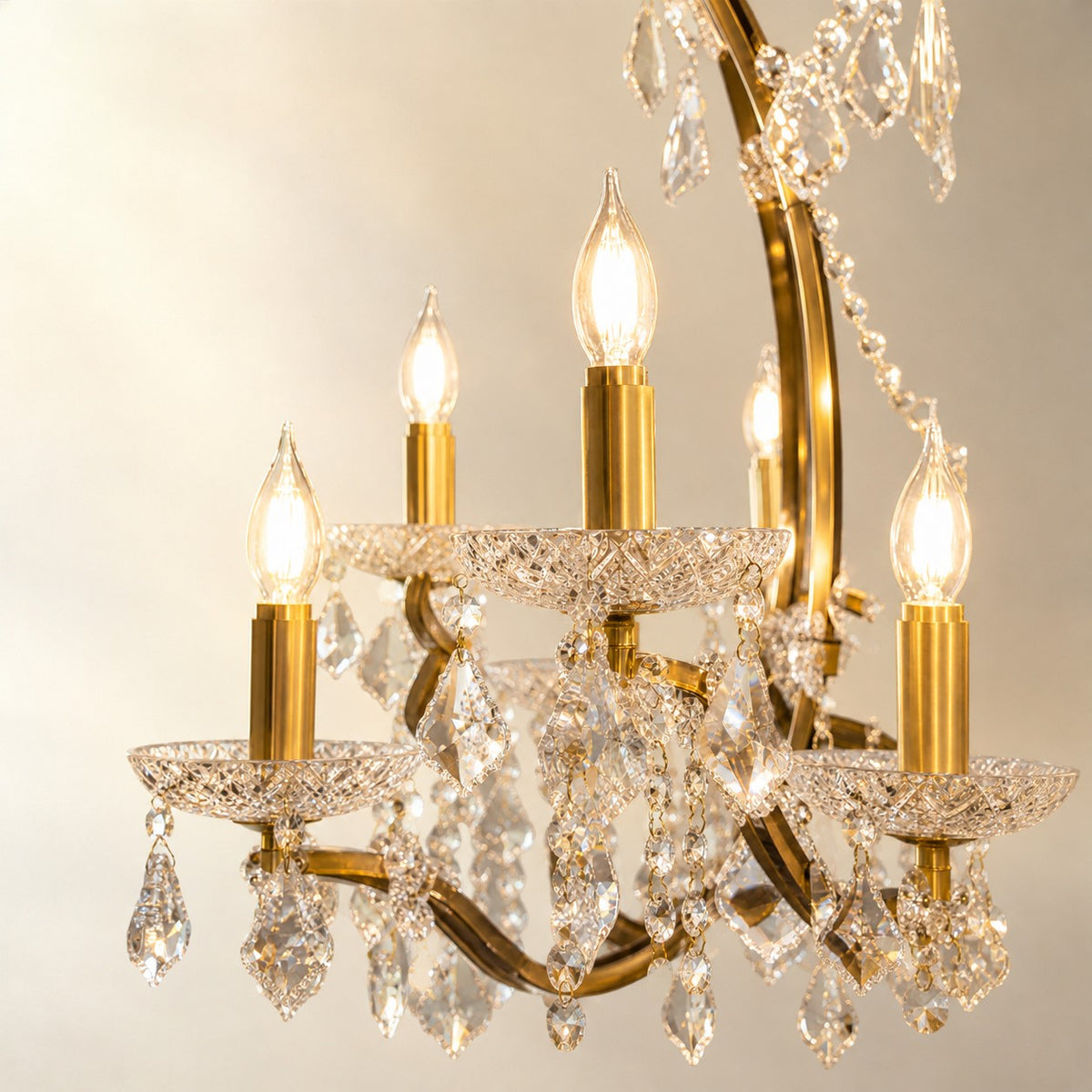37.4" 24-Light Maria Theresa Crystal Chandelier - Gold