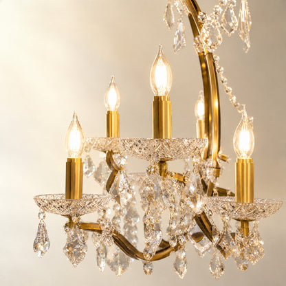 37.4" 24-Light Maria Theresa Crystal Chandelier - Gold