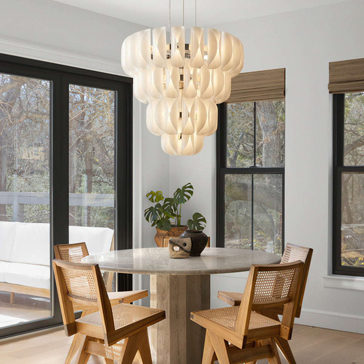 Ilyia Modern Chrome Chandelier 24"