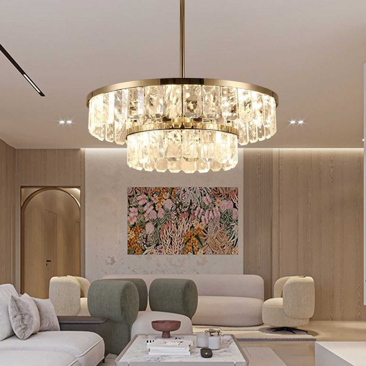 Fenis Linear Crystal Chandelier