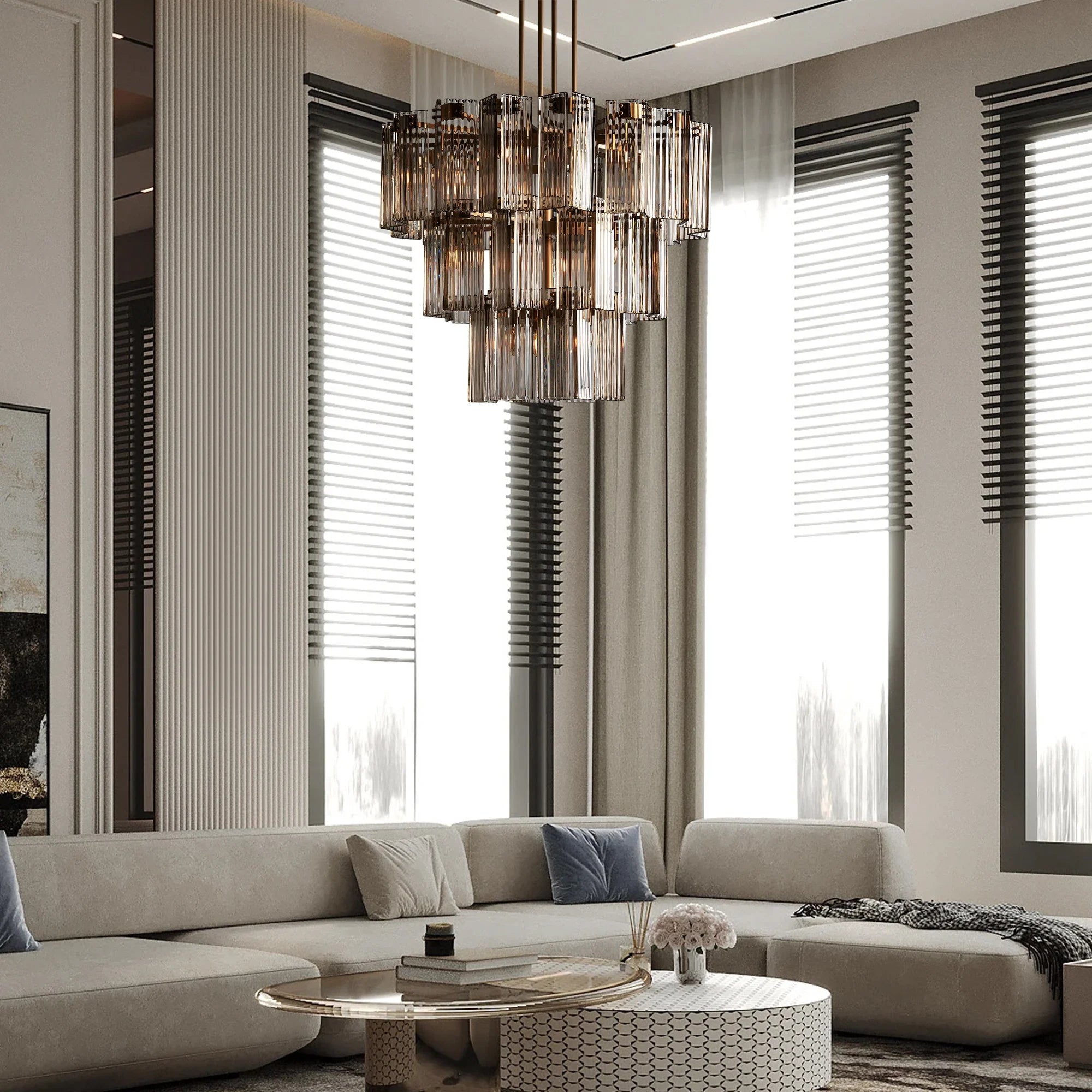 Delsie Round Chandelier 38''48''60''
