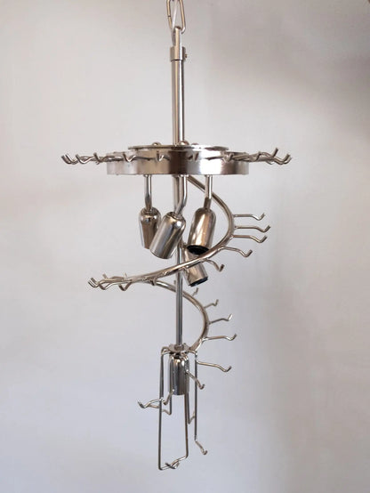 Murano Chandelier – Spiral – 54 prisms – Smoked