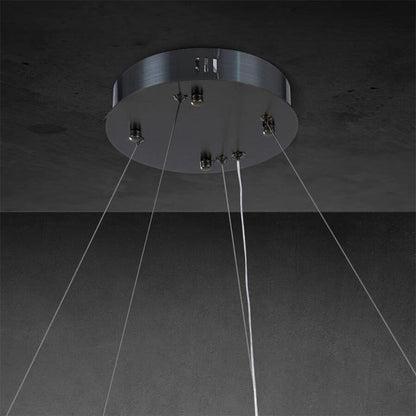 Riora 2-Tier Round Calcite Chandelier 60"