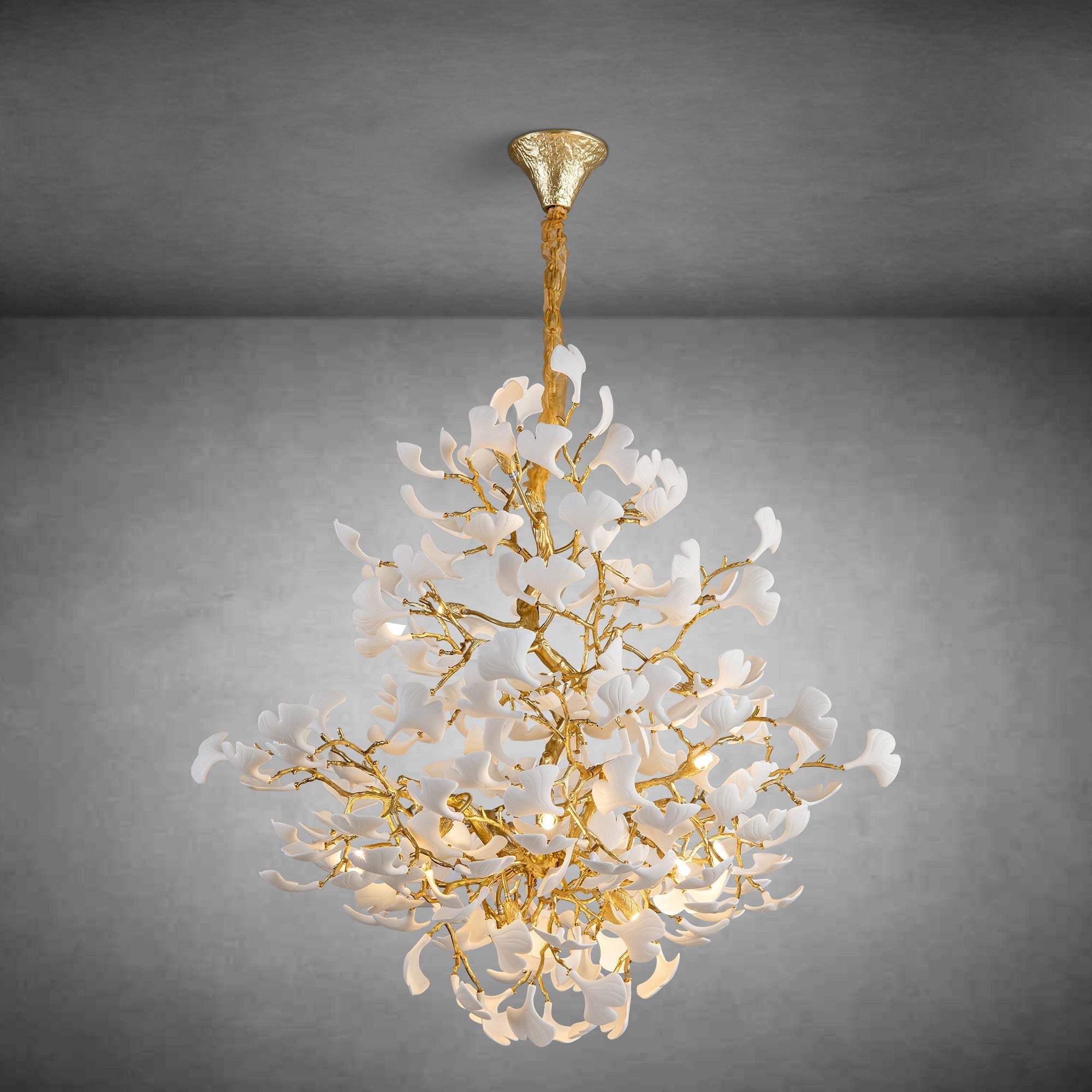Ginkgo Leaf Branch Chandelier