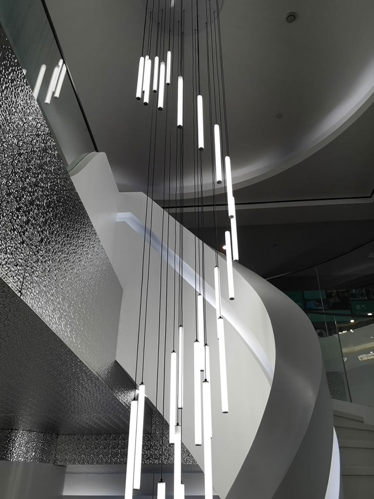 Denise Vertical Spiral Staircase Led chandelier/pendant Tube-Shaped Lights