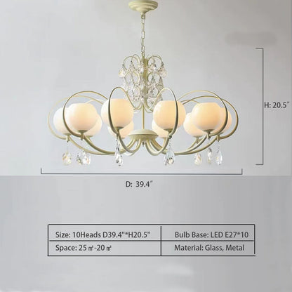 6Heads: D27.6"*H20.5" 8Heads: D31.5"*H20.5" 10Heads: D39.4"*H20.5"