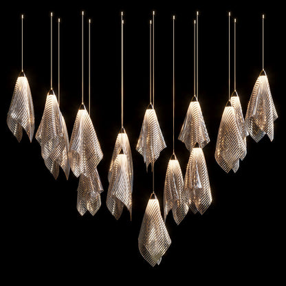 Velora Crystal Mesh Fold Chandelier