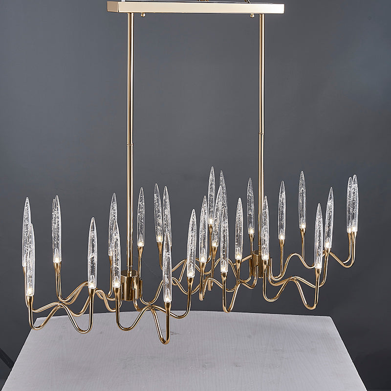 Brass Glass chandelier Ceiling light