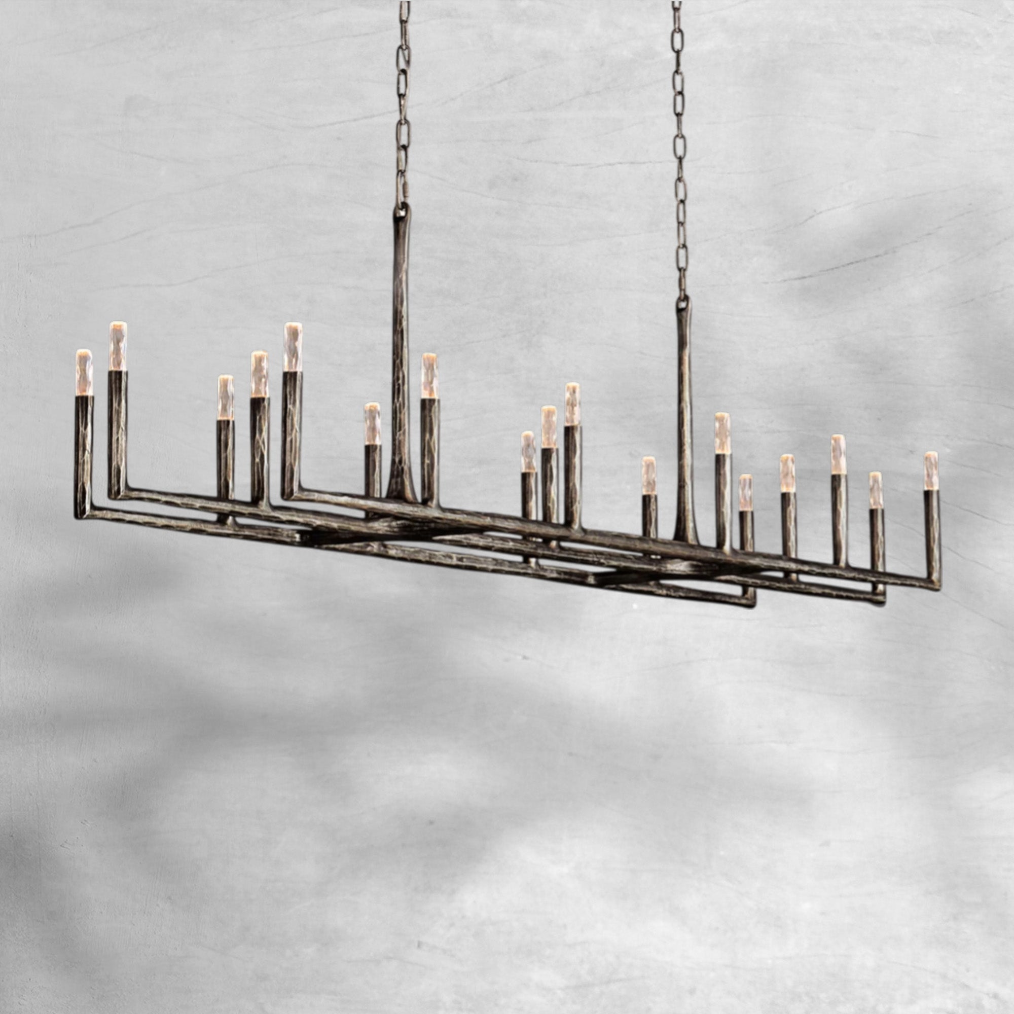 Thalen Forged Linear Chandelier 54" 72" 96"