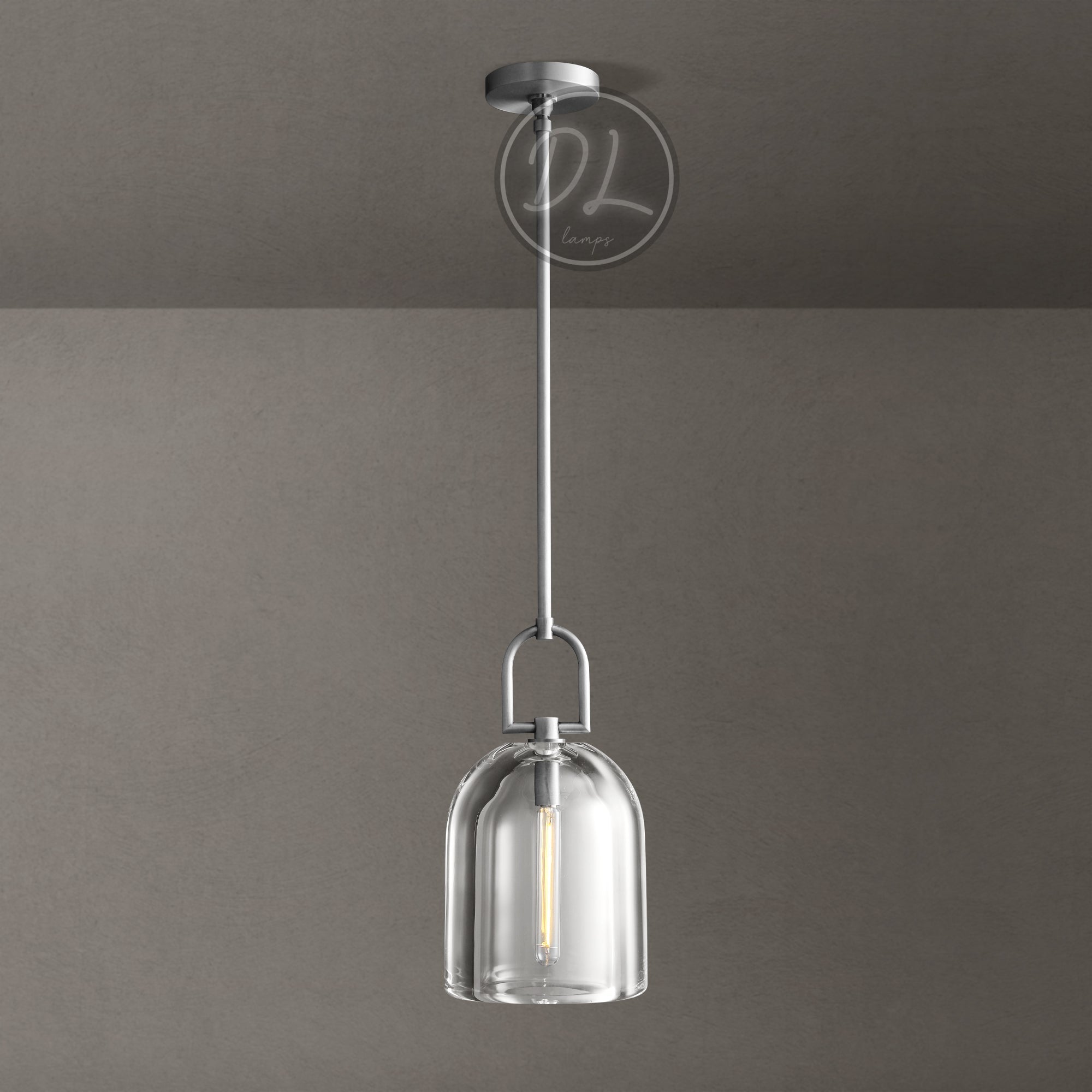 MechFriction Upscale Modern Cloche Pendant Light 5"D,8"D,10"D
