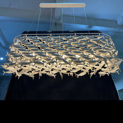 Porcelain Fish Shape Dining Table Chandelier chandeliers for dining room,chandeliers for stairways,chandeliers for foyer,chandeliers for bedrooms,chandeliers for kitchen,chandeliers for living room Kevinstudiolives   