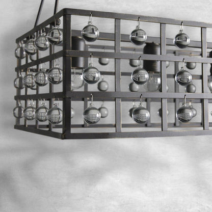 La Cage Rectangular Chandelier 7 Light