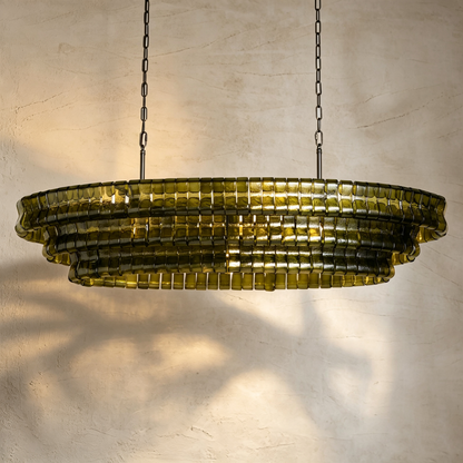 Glacien Oval Chandelier 54"W/65"W