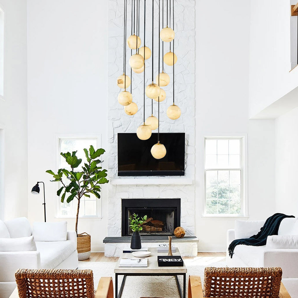 Culoud Alabaster Global Pendant Chandelier