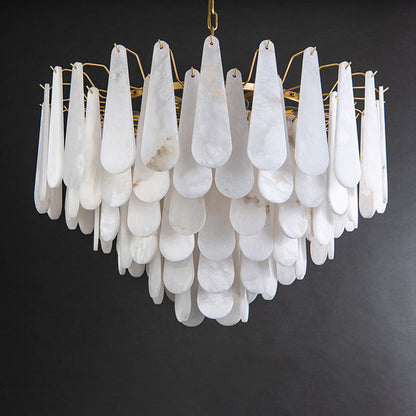 Anthea Spanish Alabaster Luxury Lamp Fixtures, Elegant Chandeliers