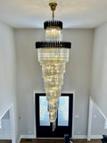 Spiral Crystal Chandelier For Foyer/ Staircase