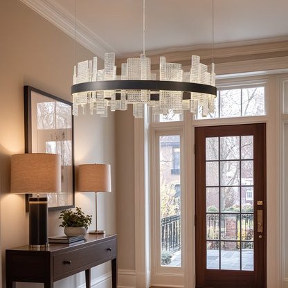 Griia Round Glass Chandelier