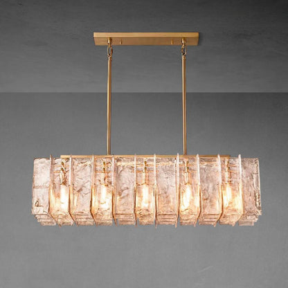 Loxel Smoke Glass Rectangular Chandelier 49"67"