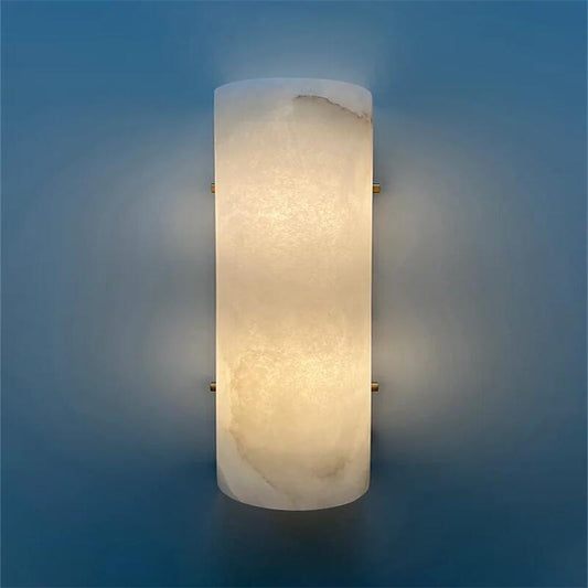 Murray Contemporary Domo 101A Alabaster Wall Sconce, Wall Lamp For Bedroom