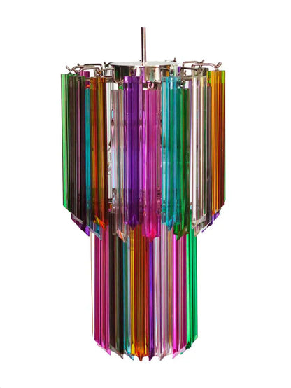 Murano Chandelier – Quadriedri – 46 prisms – Multi