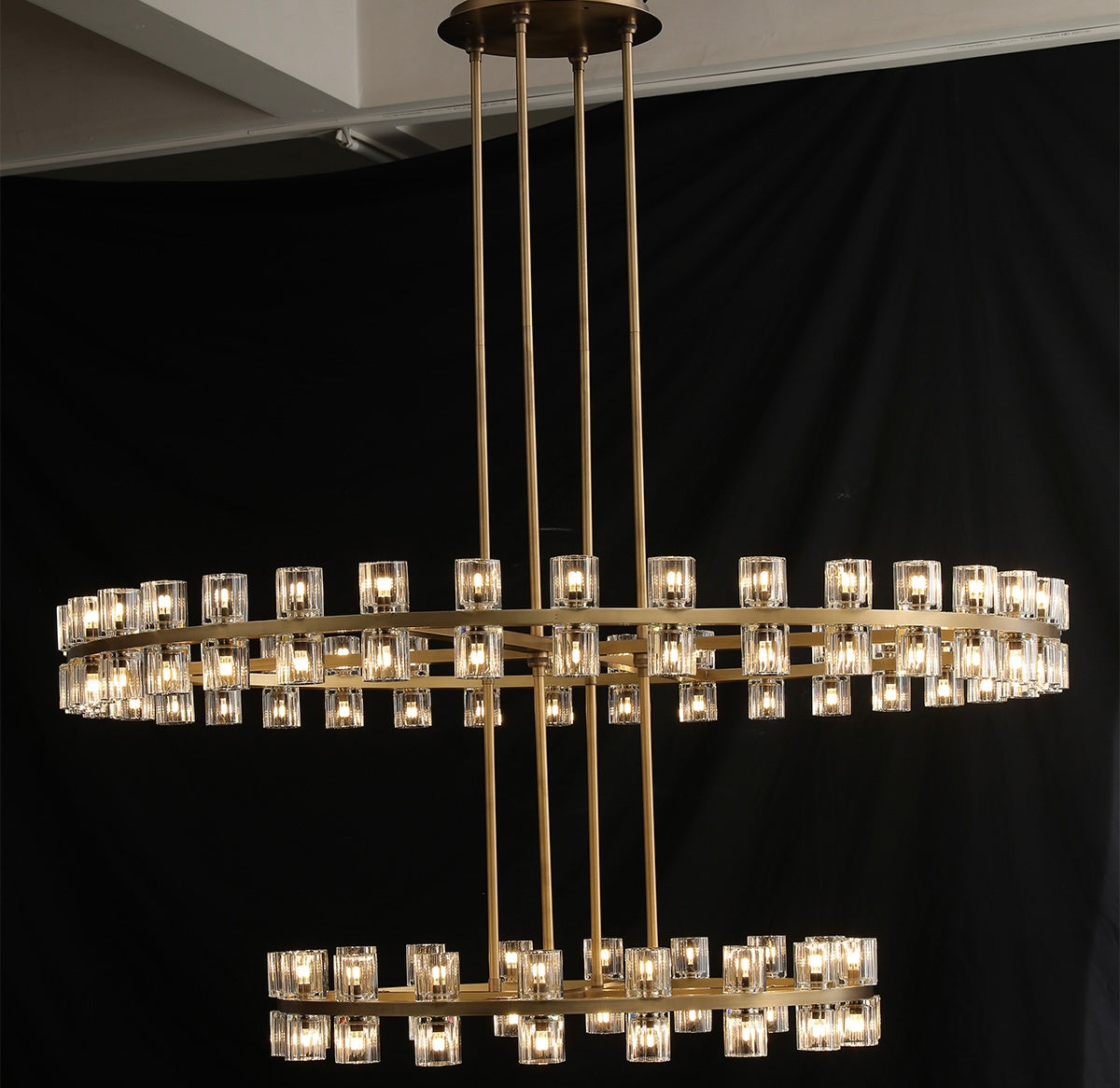 Arcachon Crystal 2-Tier Round Chandelier 60“