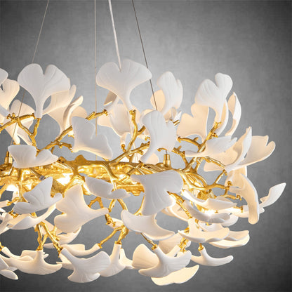 Ginkgo Leaf Branch Chandelier
