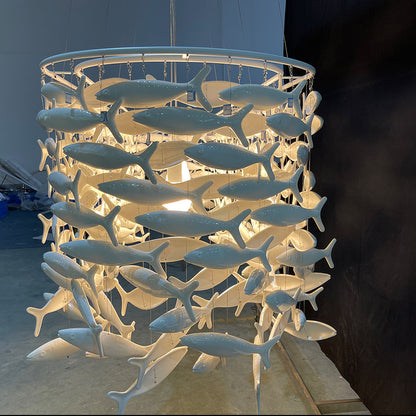 Porcelain Fish Shape Dining Table Chandelier chandeliers for dining room,chandeliers for stairways,chandeliers for foyer,chandeliers for bedrooms,chandeliers for kitchen,chandeliers for living room Kevinstudiolives   